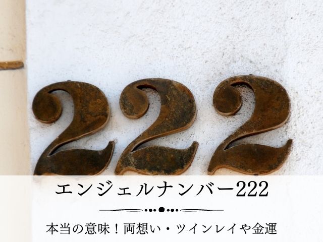 エンジェルナンバー・222・本当・意味・両想い・ツインレイ・金運